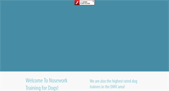 Desktop Screenshot of noseworkdogtraining.com